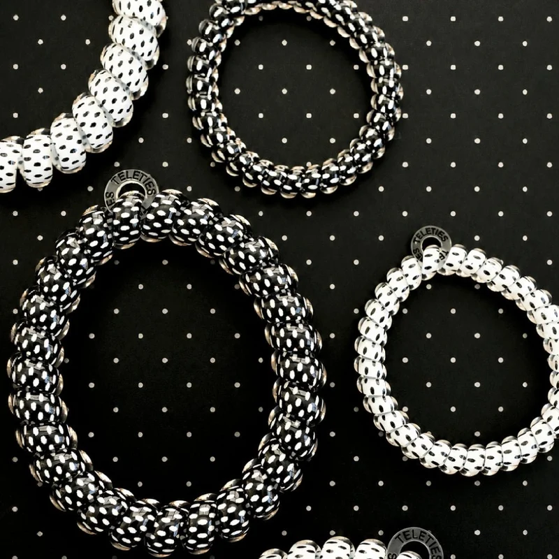 TELETIES Polka Dot Party Large Hair Ties
