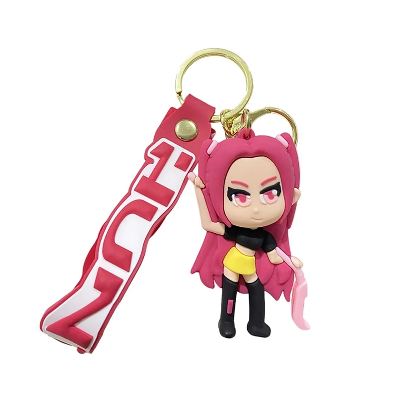 KPop Anime Mira Keychain, Demon Hunters Inspired Pop Singer, 1 Count