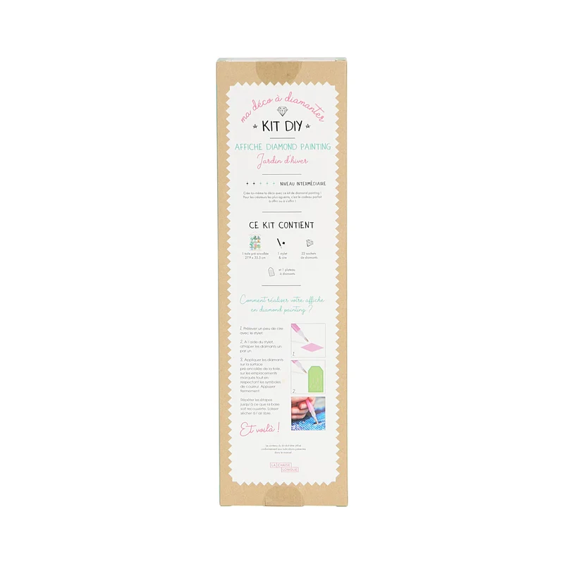 KIT DIY DIAMOND PAINTING AFFICHE JARDIN D HIVER