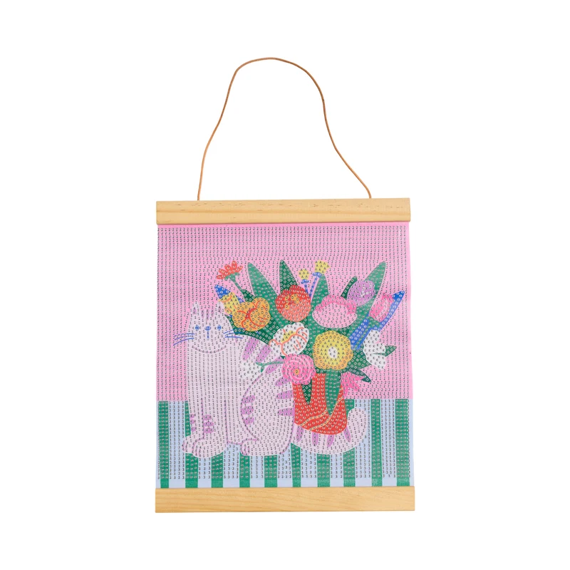 KIT DIY DIAMOND PAINTING AFFICHE SPRING KITTY