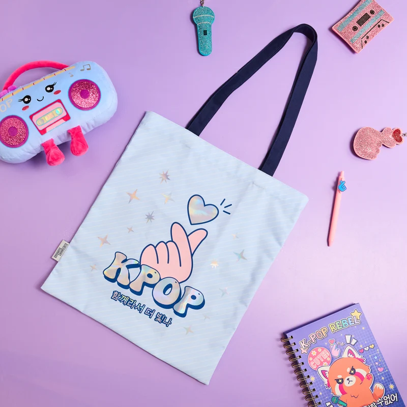 TOTE BAG KPOP FINGER HEART
