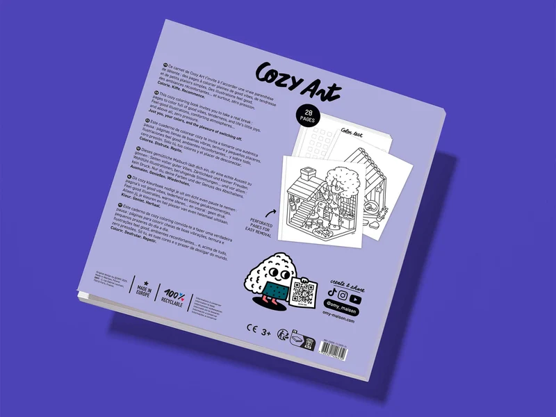 Cahier de coloriage Cozy Art - Tiny House - OMY