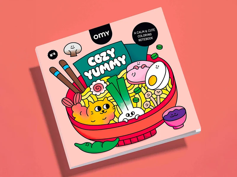 Cahier de coloriage Cozy - Yummy - OMY