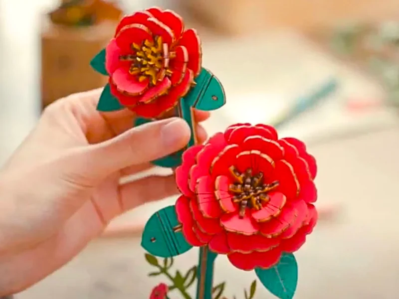 Maquette Oeillet rouge miniature - Rowood