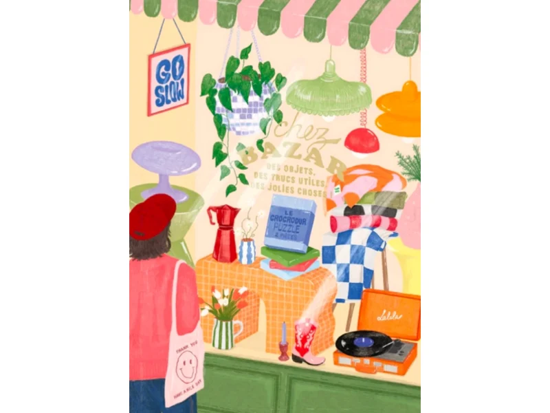 Mini puzzle Le lèche vitrine - 100 pièces - Jour Férié
