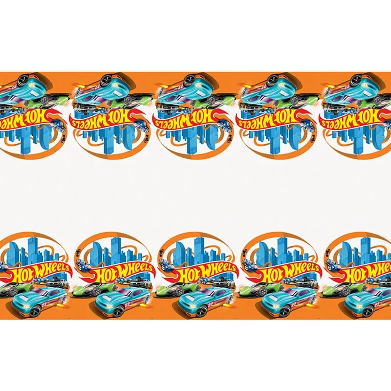 Hot Wheels Birthday Party Rectangular Plastic Table Cover, 54 x 84 Inches, 1 Count