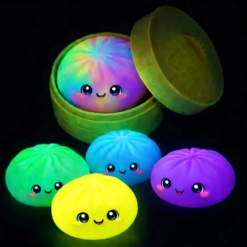 Glow in the Dark Mystery Squishy Dumpling, 1 Count