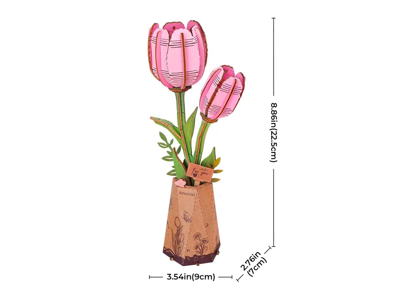 Maquette tulipe rose miniature - Rowood