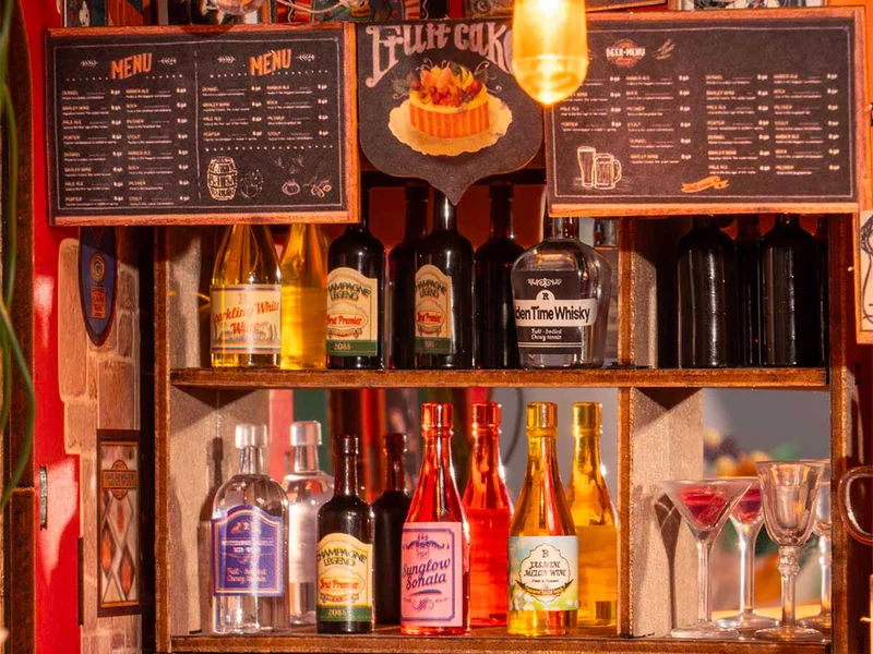 Maquette Bar & Dining traditionnel - Robotime