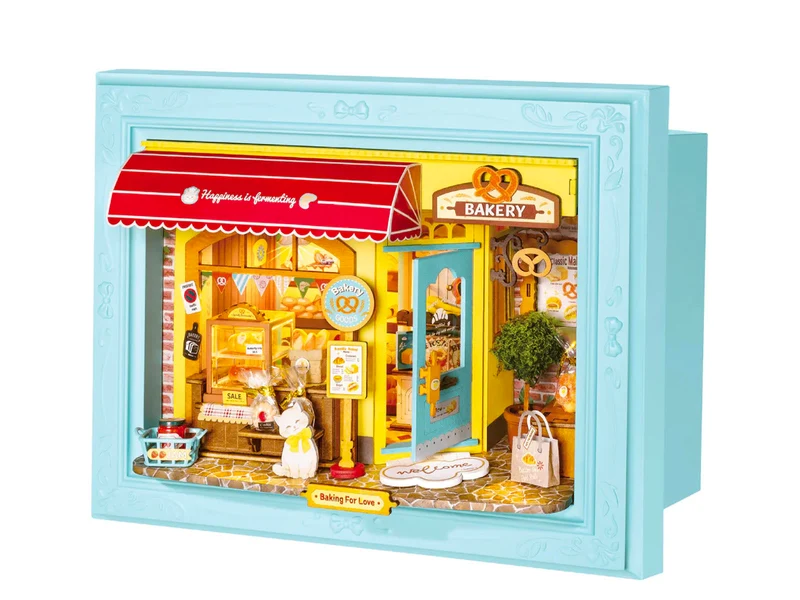 Maquette cadre Pâtisserie Chat Fluffy - Robotime