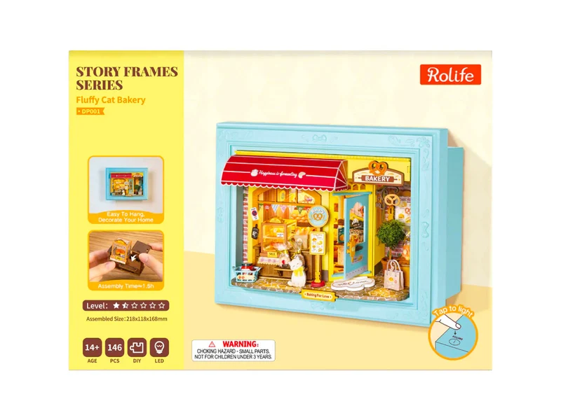 Maquette cadre Pâtisserie Chat Fluffy - Robotime