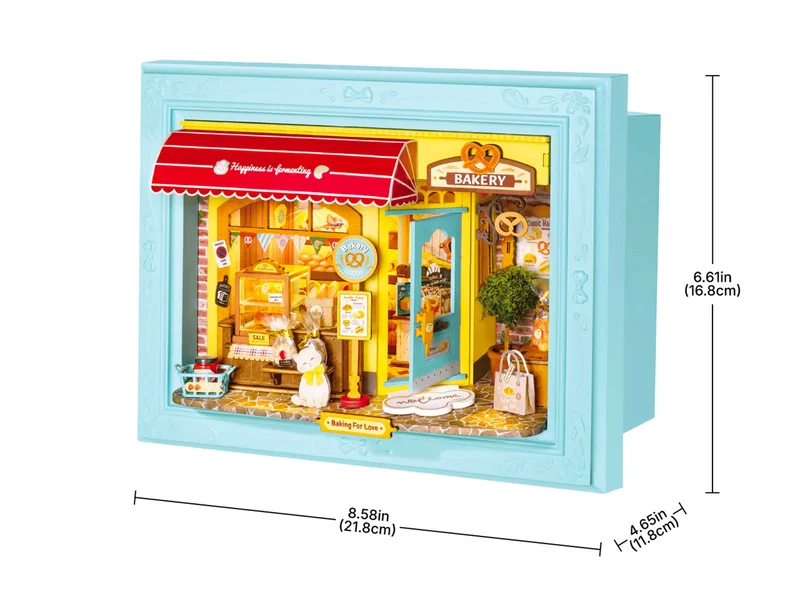 Maquette cadre Pâtisserie Chat Fluffy - Robotime