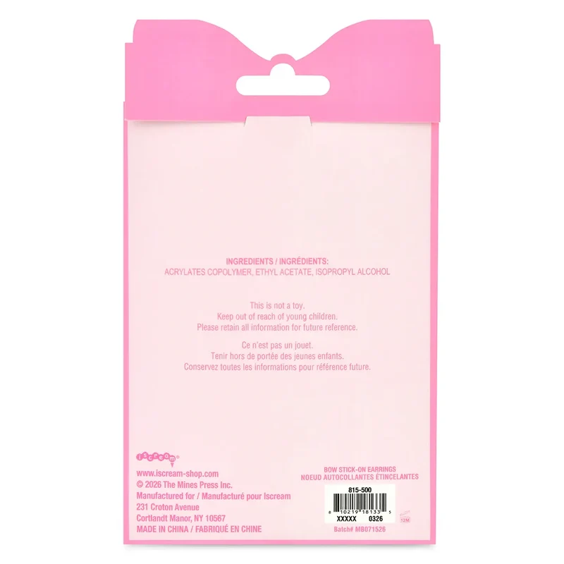 Iscream Kids Bow Stick On Earrings