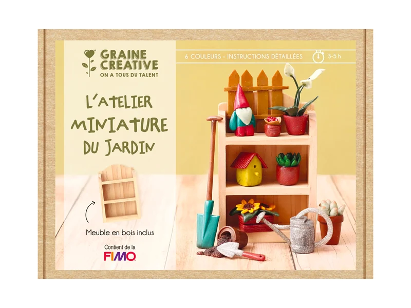 Coffret Fimo Miniatures Jardin - Graine Créative