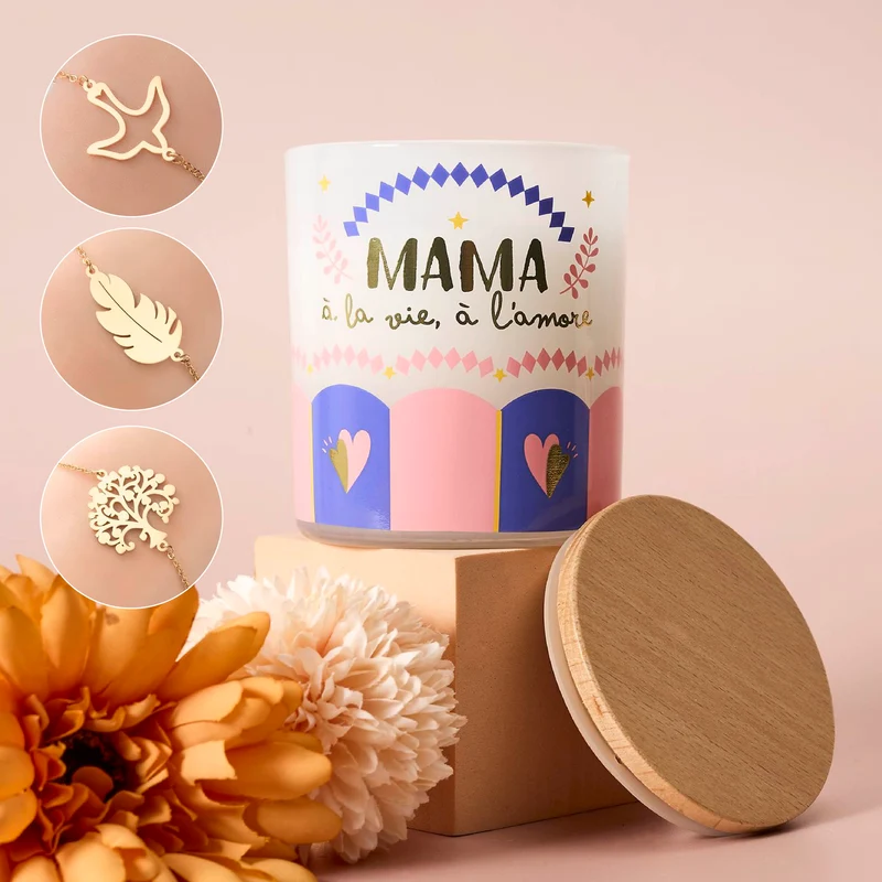 BOUGIE BIJOU MAMA A LA VIE A L AMORE