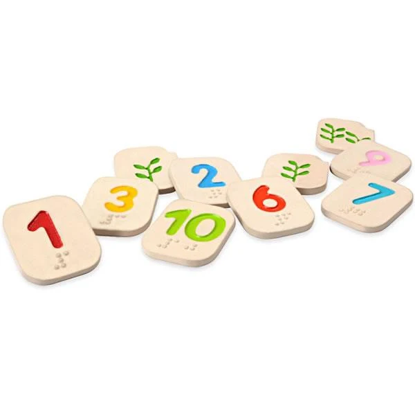 Braille Numbers 1-10 / Chiffres en braille de 1 à 10