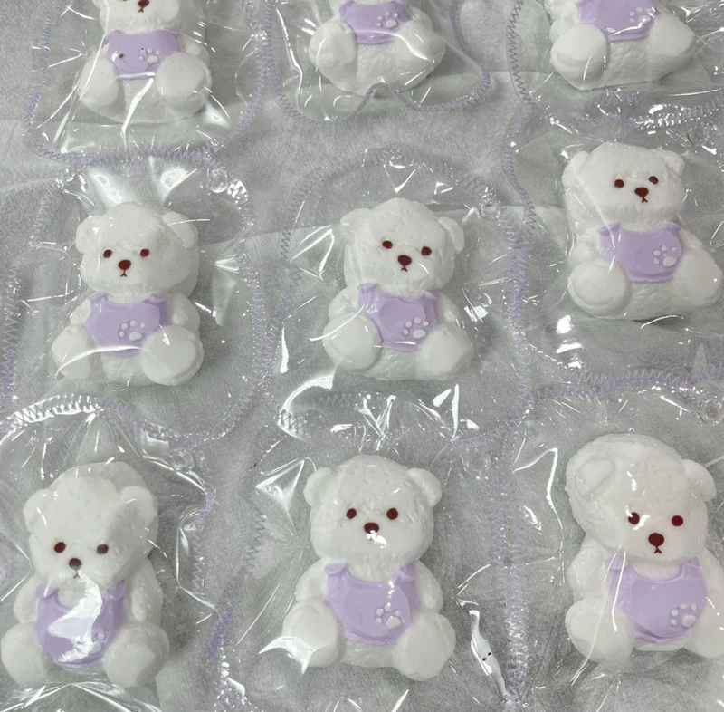 Bib Teddy Bear Taba Squishy Fidget Toy