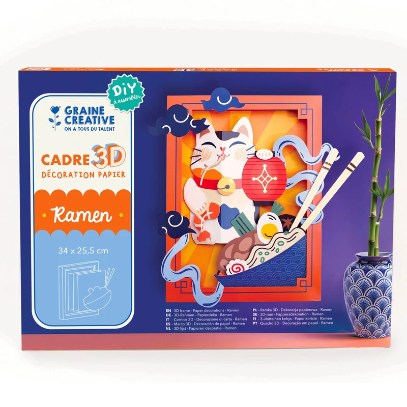 Cadre 3D Papier Ramen - Graine Créative