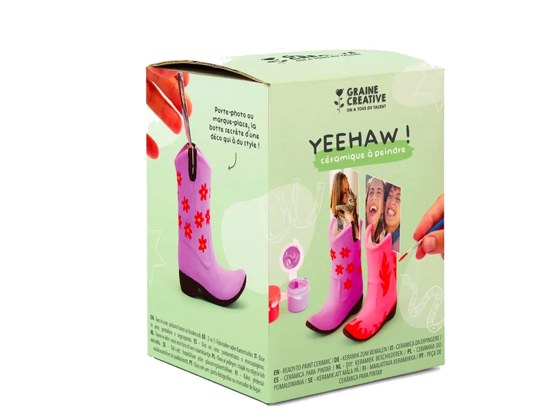 Kit 2 Bottes Céramique à peindre Yeehaw ! - Graine Créative