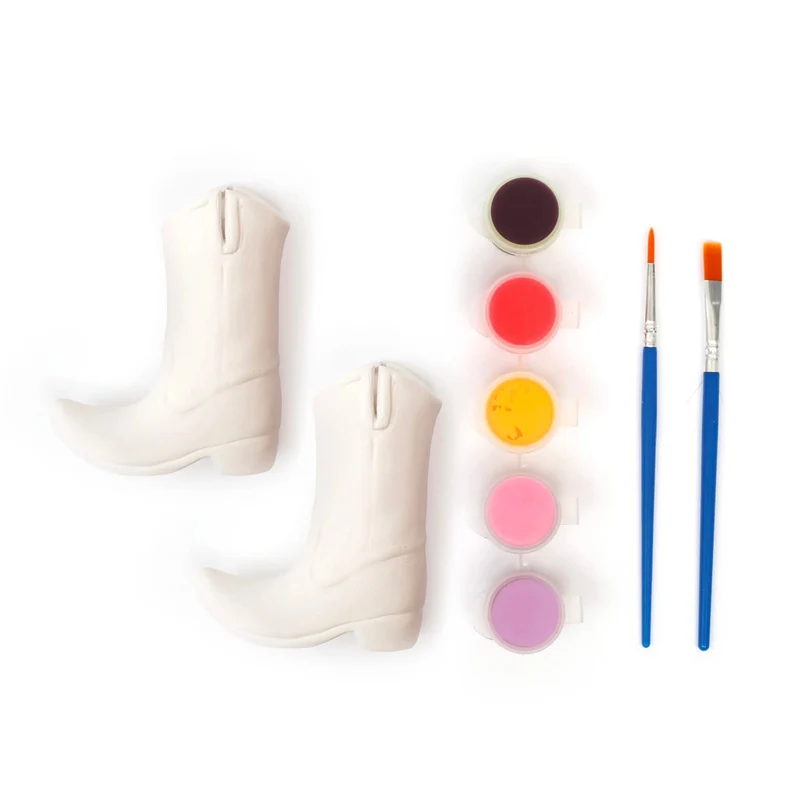 Kit 2 Bottes Céramique à peindre Yeehaw ! - Graine Créative