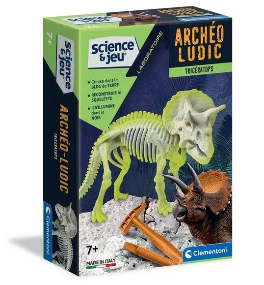 Clementoni Achéo-Ludic Dig Triceratops Fluoresent