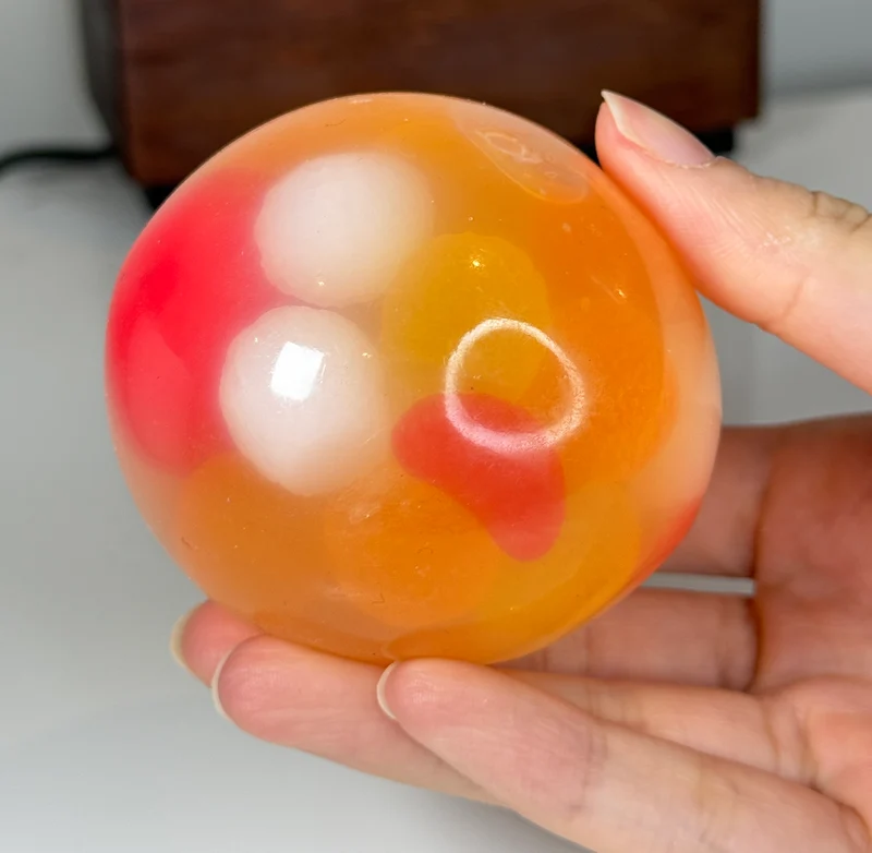 Mix Crystal Fruit Ball (Slight bounce-back) Squish Fidget Toy