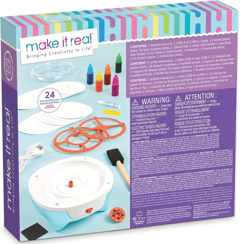 Make It Real Ultimate Spin Art Studio Craft Kit