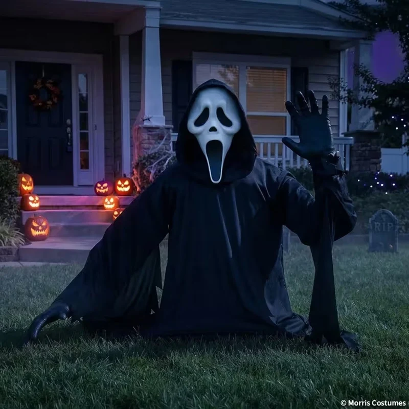 Ghost Face Waving Grave Breaker, Scream, Halloween Decoration, 48 Inches, 1 Count