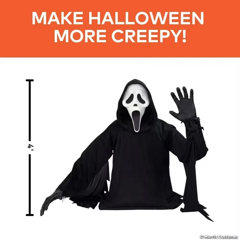 Ghost Face Waving Grave Breaker, Scream, Halloween Decoration, 48 Inches, 1 Count