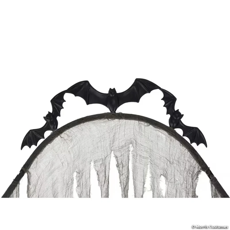 Light-Up Cemetery Archway with Bats & Creepy Cloth, Halloween Decoration, 91 Inches, 1 Count