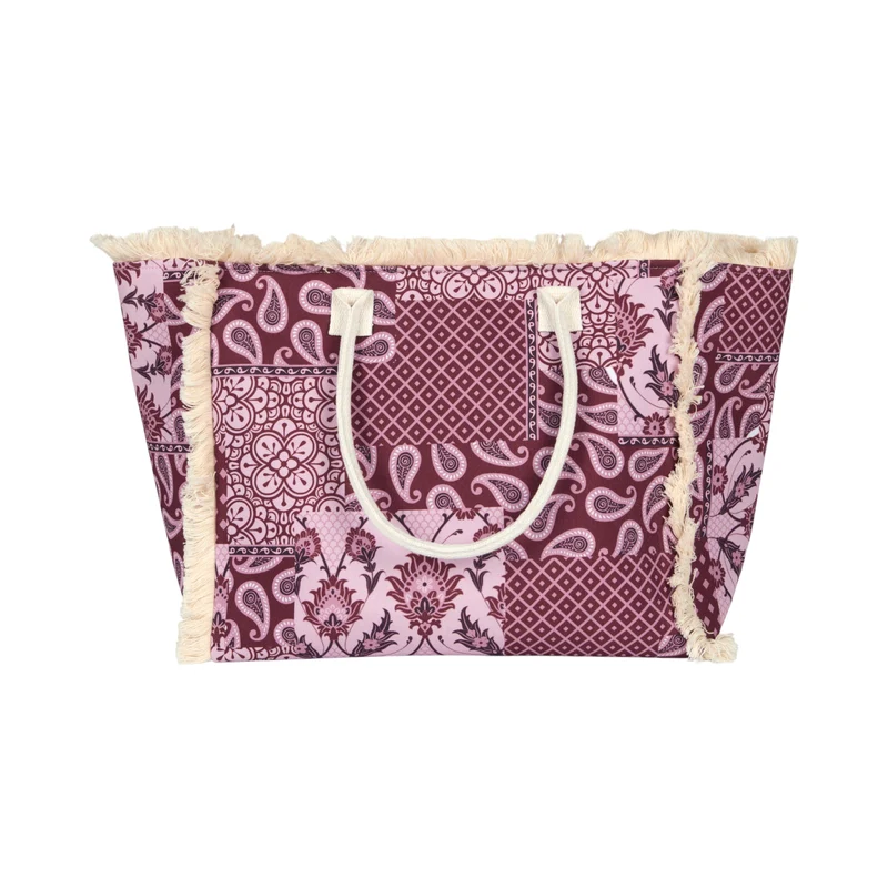 SAC CABAS BANDANA BORDEAUX