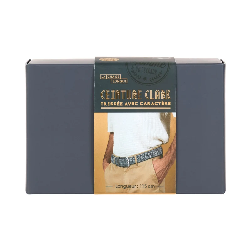 CEINTURE HOMME GRIS ET BLANC
