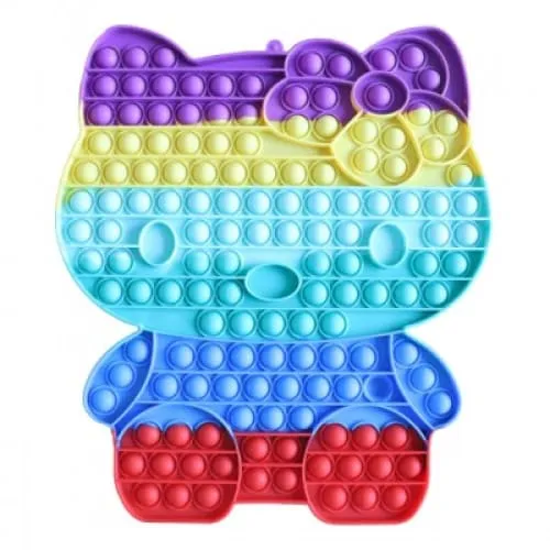 Pop It Géant Hello Kitty - Jouet Antistress à Bulles Silicone