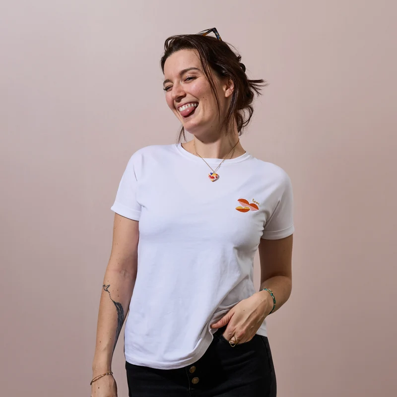 COFFRET T-SHIRT BRODE MAMA MI AMORE S/M