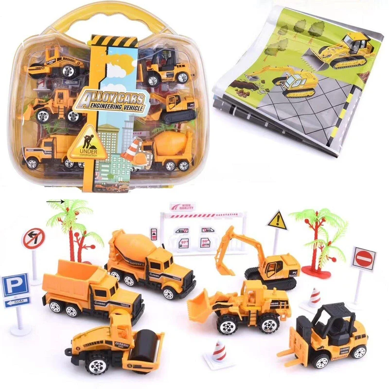 Alloy Cars Construction - voitures de construction en alliage (16 pcs)