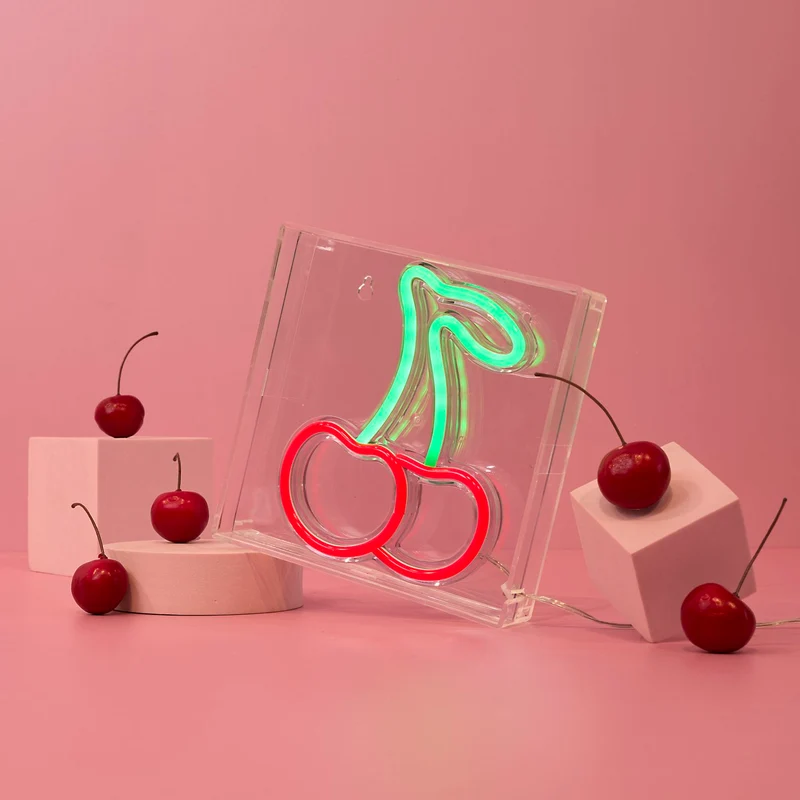 LAMPE EFFET NEON CERISE