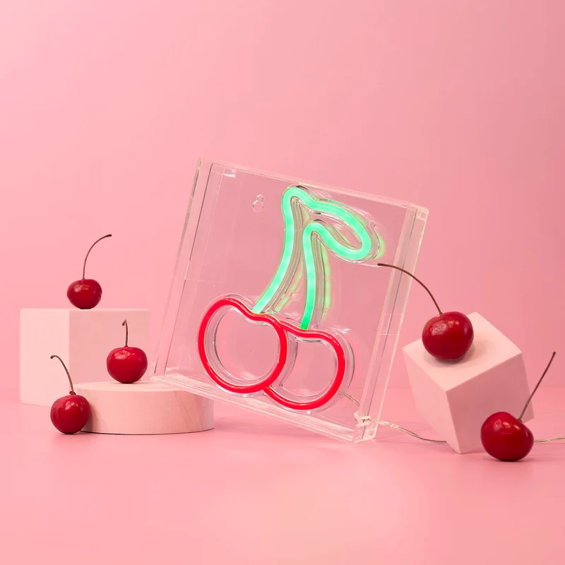 LAMPE EFFET NEON CERISE