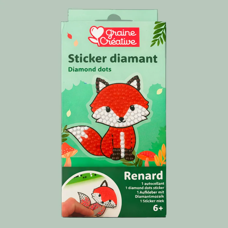 Kit diamant mosaïque sticker renard - Graine Créative