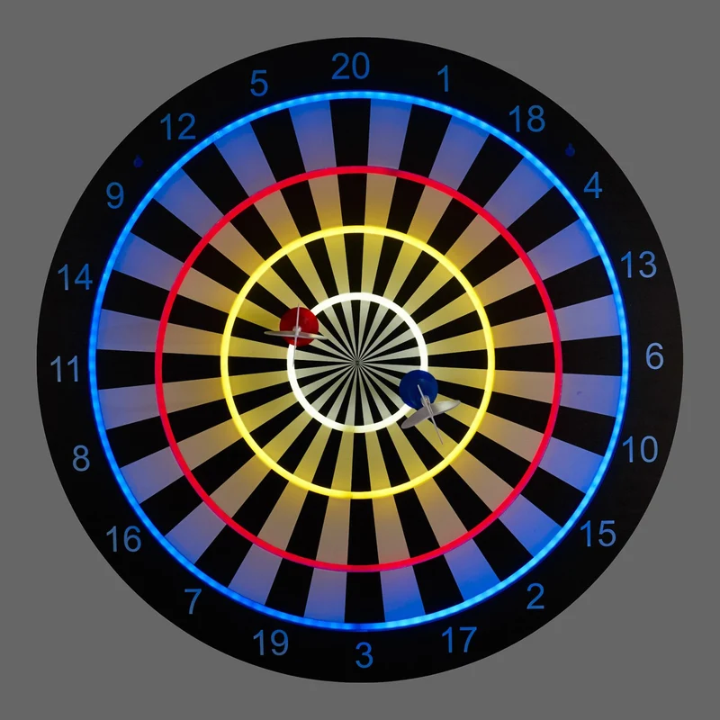 JEU DE FLECHETTES CIBLE EFFET NEON