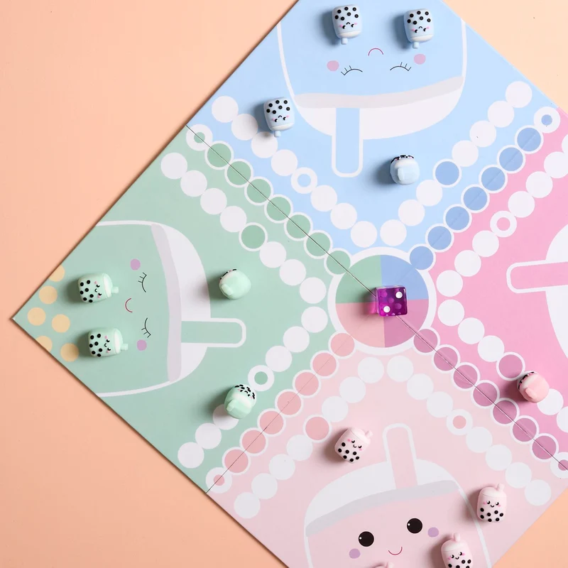 JEU DES PETITS CHEVAUX KAWAII BUBBLE TEA