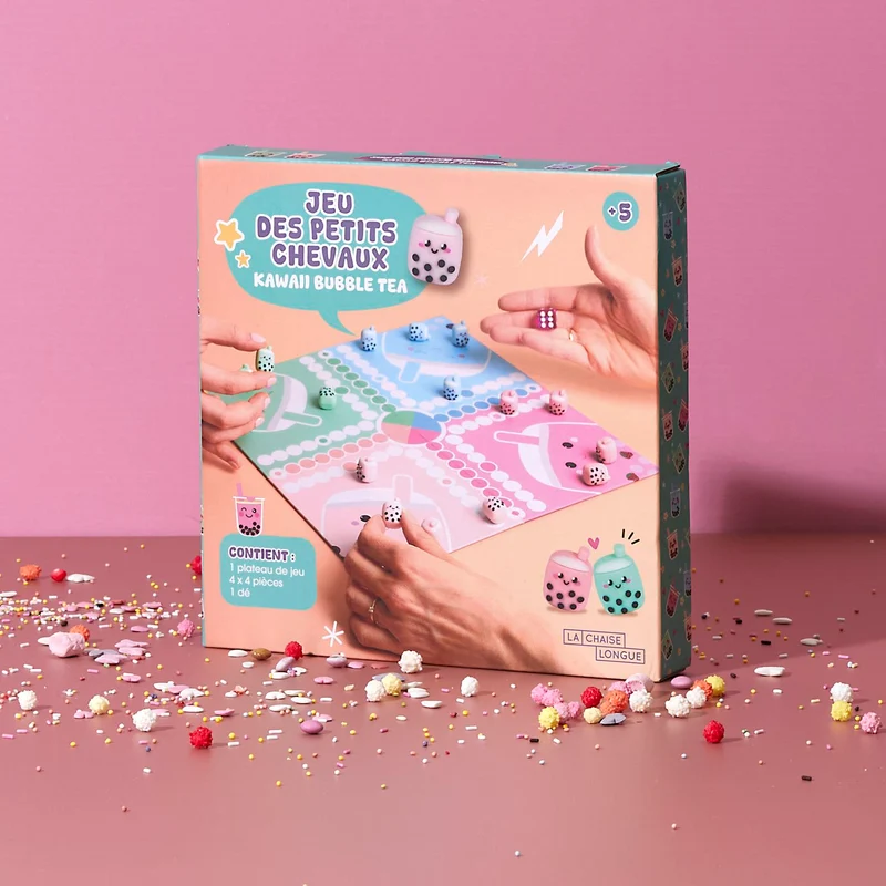 JEU DES PETITS CHEVAUX KAWAII BUBBLE TEA