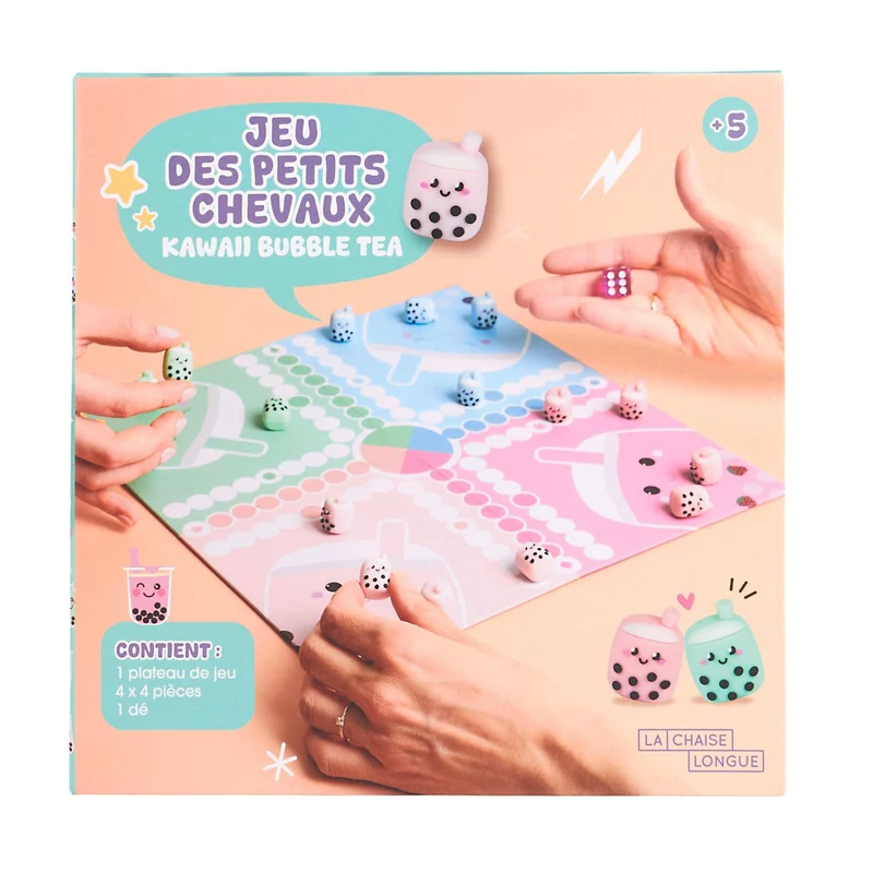 JEU DES PETITS CHEVAUX KAWAII BUBBLE TEA
