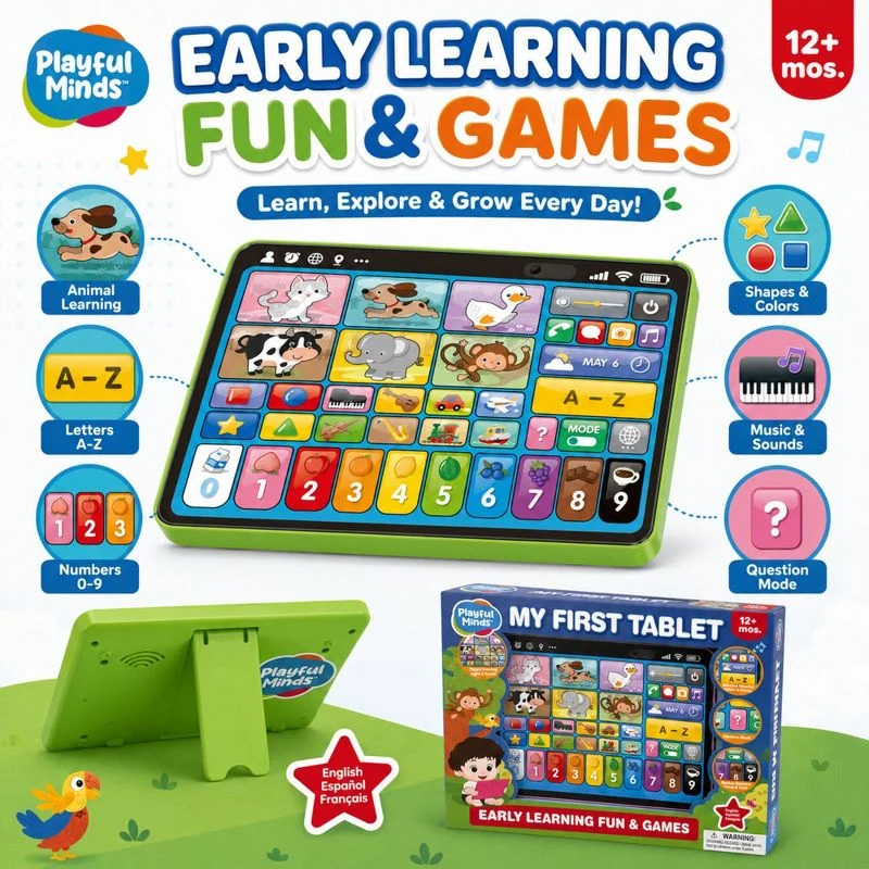 Playful Minds My First Tablet Light & Sound Learning Pad
