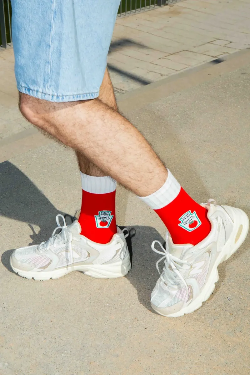 Eat My Socks Unisex Ketchup Novelty Adult Socks