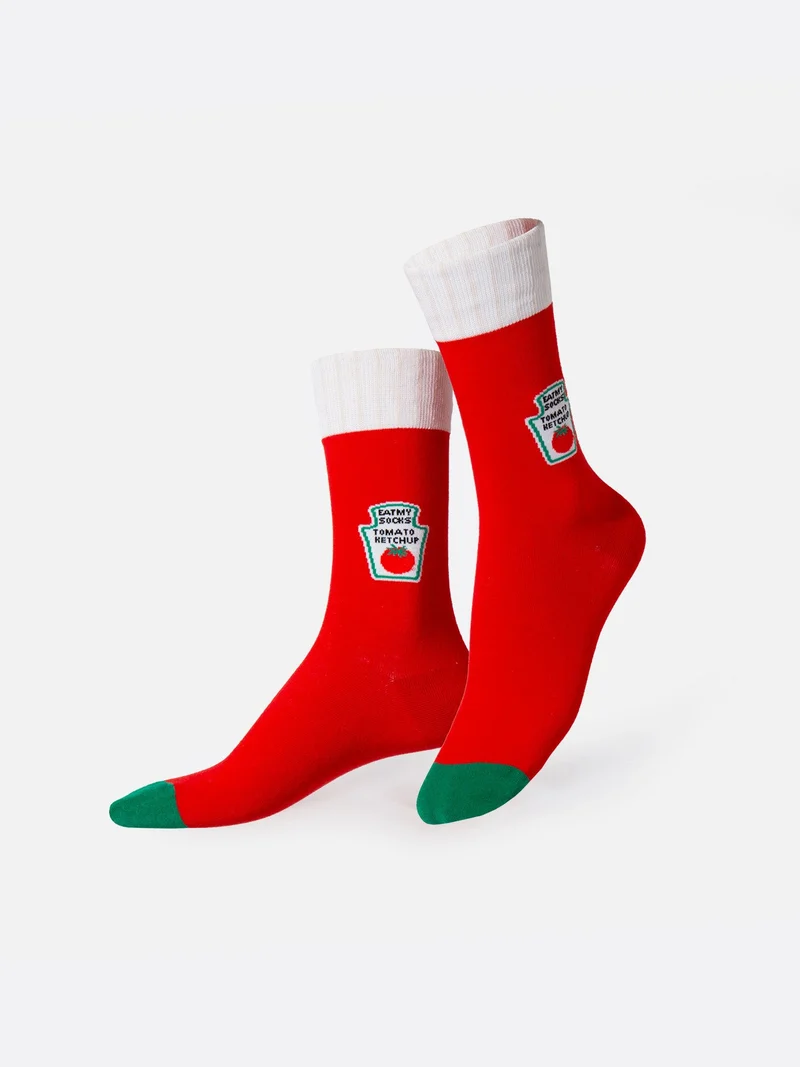 Eat My Socks Unisex Ketchup Novelty Adult Socks