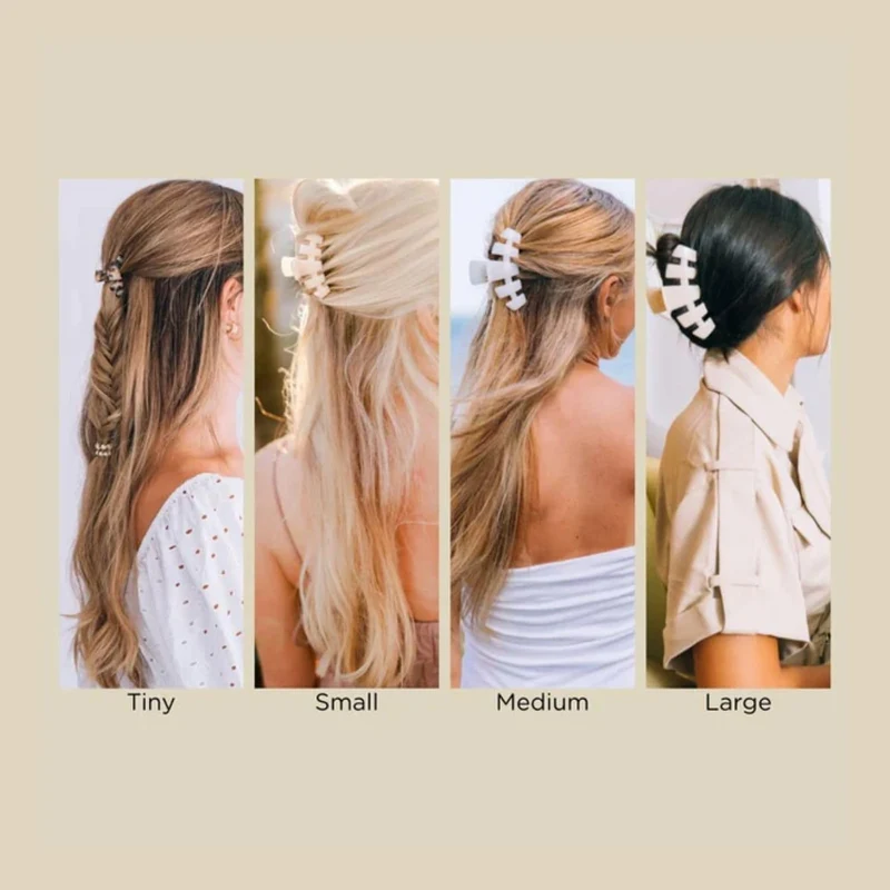 TELETIES Large Hair Clip Strong Grip Bendable Teeth 4.5 Inch