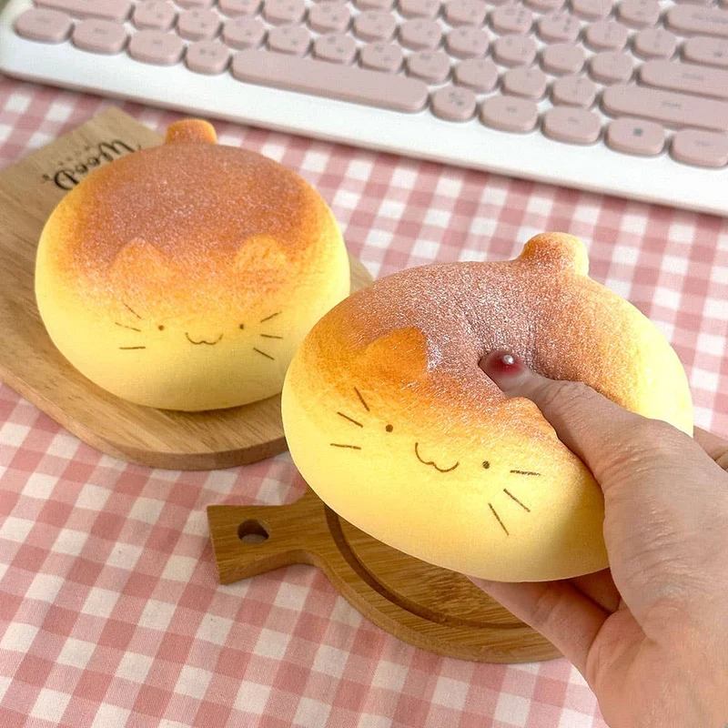 Cat Bread Squishy – Soft & Slow-Rebound Stress Toy