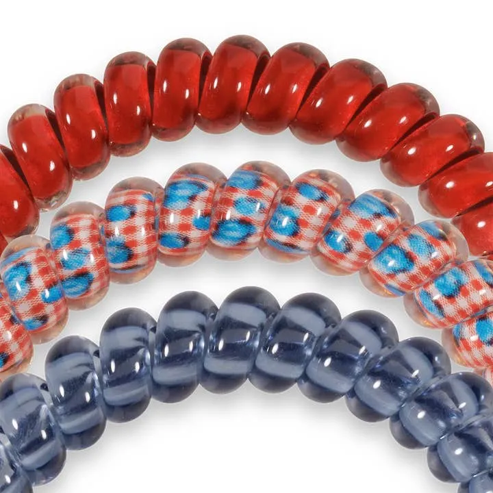 TELETIES Spiral Hair Coils Small Blueberry Farms Hair Ties