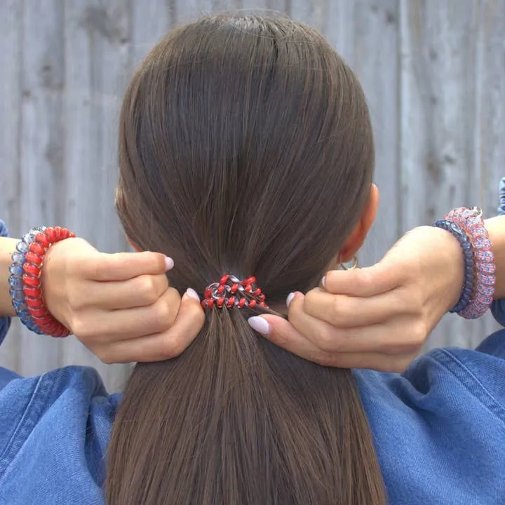 TELETIES Spiral Hair Coils Small Blueberry Farms Hair Ties