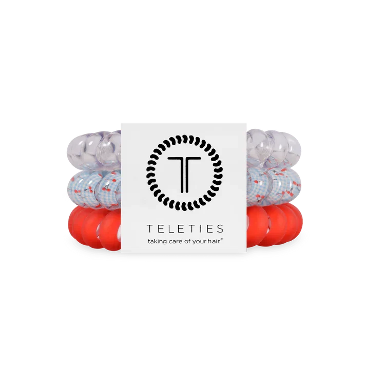 Teleties Hair Ties Small Basket of Cherries 3 Piece
